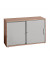 Aktenschrank V1752/V1753 V1752S/N/S/RE, abschlie&szlig;bar, 2 OH, nussbaum/silber, 120x74,8x40cm (BxHxT)