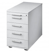 Standcontainer VSC50/5 Solid, lichtgrau, 5 Schubladen, Spanplatte, melaminbeschichtet, abschlie&szlig;bar