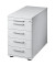 Standcontainer VSC50/5 Solid, lichtgrau, 5 Schubladen, Spanplatte, melaminbeschichtet, abschlie&szlig;bar