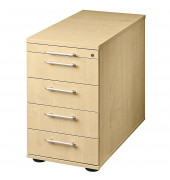 Standcontainer VSC50/3 Solid, ahorn, 5 Schubladen, Spanplatte, melaminbeschichtet, abschlie&szlig;bar