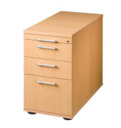 Standcontainer Solid mit Utensilienauszug 1 H&auml;ngeregisterauszug und 2 Schubladen buche