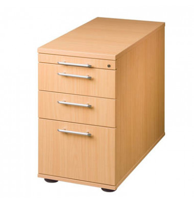 Standcontainer Solid mit Utensilienauszug 1 H&auml;ngeregisterauszug und 2 Schubladen buche