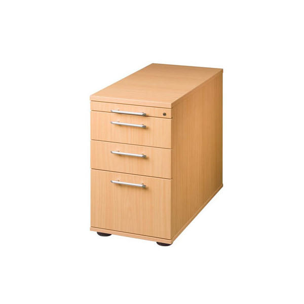 Hammerbacher Standcontainer Solid mit Utensilienauszug 1 Hängeregisterauszug und 2 Schubladen buche 4032062194577 Hammerbacher 3 Stück