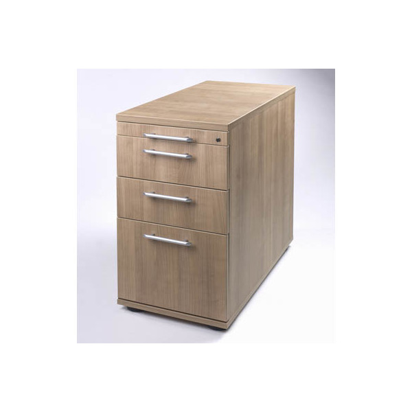 Hammerbacher Standcontainer Solid mit Utensilienauszug 1 Hängeregisterauszug und 2 Schubladen nussbaum 4032062194607 Hammerbacher 3 Stück