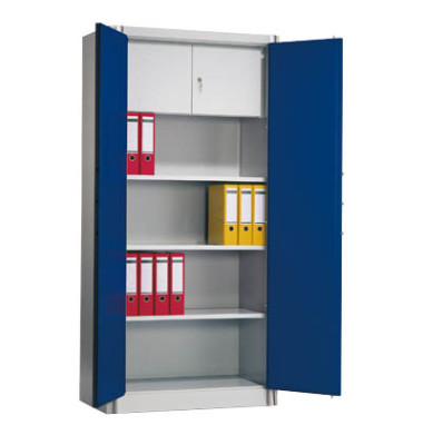 Sicherheitsschrank C 4000 Certos 1170-100, abschlie&szlig;bar, 4 OH, enzianblau/lichtgrau, 93x195x50cm (BxHxT)