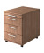 Rollcontainer V1606/N/N/RE Basic 1606, nussbaum, 4 Schubladen, Holz