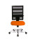Bürodrehstuhl X-Pander ohne Armlehnen orange/schwarz