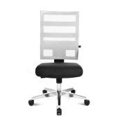 Bürostuhl X-Pander, schwarz/weiß / silber, bis 110kg