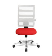 Bürodrehstuhl X-Pander ohne Armlehnen rot/weiß