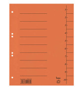Trennblätter 97300OR A4 orange 250g Recyclingkarton