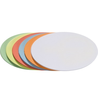 Moderationskarten Ovale 11x19cm farbig sortiert 250 Stück