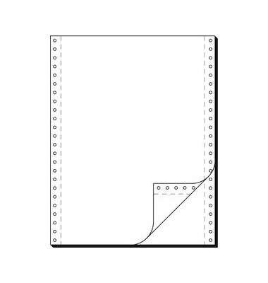 Endlospapier 91200, A4 hoch blanko, 2-fach, 12 Zoll x 240 mm, 1000 Sätze