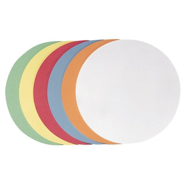4016946181426 - Moderationskarten UMZH1099 Ø 95cm Kreis 130g farbig sortiert  4016946181426 250 Stück