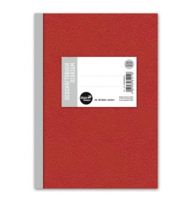 Geschäftsbuch 608398020, rot, A5, kariert, 70g, 96 Blatt / 192 Seiten