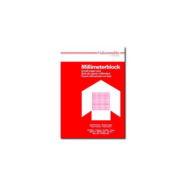 4011367625610 - Millimeterpapier A4 rot opak 80 85g 1mm-Teilung 50 Blatt 4011367625610 Hahnemühle 4011367625610 - Millimeterpapier A4 rot opak 80 85g 1mm-Teilung 50 Blatt 4011367625610 Hahnemühle