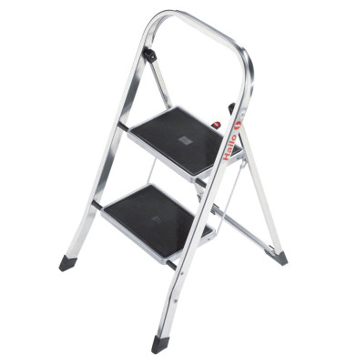 Alu Klapptritt K30 mit 2 Stufen silber