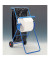 Wischtuch Putztuch St&auml;nder 6155 mobil fahrbar mit Abfallsackhalter Stahl blau