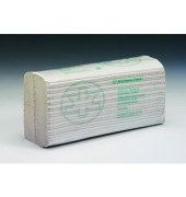 Falthandt&uuml;cher Hostess Natura 6812, 25x50cm, 2-lagig, Lagenfalz (C-Falz), wei&szlig;, Recyclingpapier