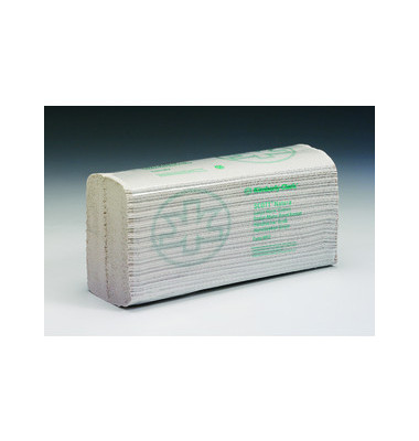 Falthandt&uuml;cher Hostess Natura 6812, 25x50cm, 2-lagig, Lagenfalz (C-Falz), wei&szlig;, Recyclingpapier