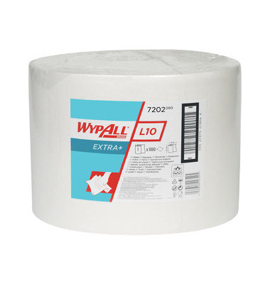 Wischtuchrolle L10 Extra+ 7202, 1000 T&uuml;cher, 24cm x 380m, wei&szlig;