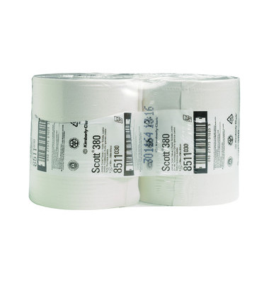 Toilettenpapier EssentialT Maxi Jumbo, ohne, 8511, 2-lagig, hochwei&szlig;, 380m / Rolle,