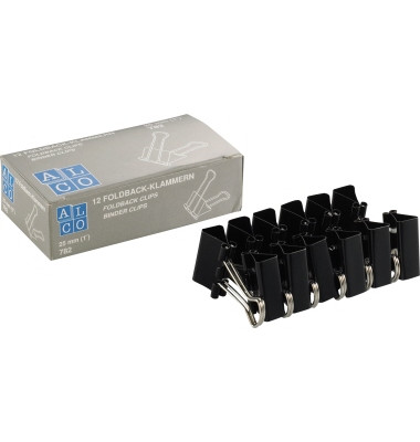 Foldbackklammern schwarz vernickelt 25mm lang