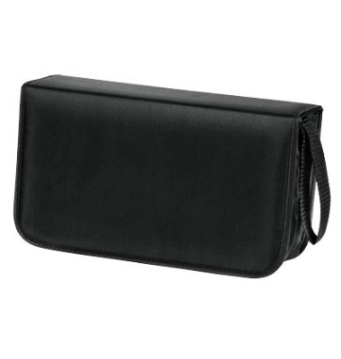 CD/DVD-Tasche für 120 CDs/DVDs schwarz Nylon