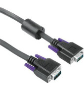 VGA Kabel doppelt geschirmt 5m schwarz Ferritkern