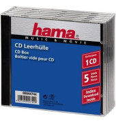 CD/DVD-Leerhülle JewelCase klar/sw f.1 CD/DVD