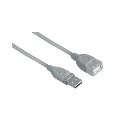 USB-Verlängerungskabel A/A grau 3 Meter