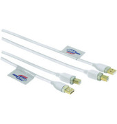 USB-Anschlusskabel A/B-Stecker weiß 1,8 Meter