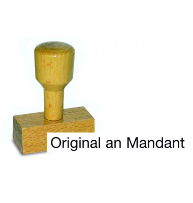 Holzstempel Original an Mandant