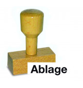 Textstempel LST822 mit Text "Ablage" Holz braun