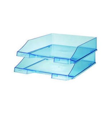 Briefablage Klassik 1026-X-26 A4 / C4 blau-transparent Kunststoff stapelbar