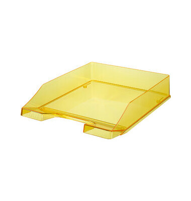 Briefablage Klassik 1026-X-25 A4 / C4 gelb-transparent Kunststoff stapelbar
