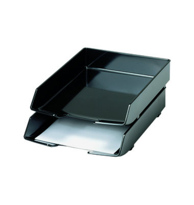 Briefablage 1028 Wave Exclusiv A4 / C4 schwarz stapelbar Briefablage 1028 Wave Exclusiv A4 / C4 schwarz stapelbar