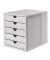 Schubladenbox System-Box 1450-11 lichtgrau/lichtgrau 5 Schubladen geschlossen