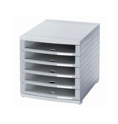 Schubladenbox Contur 1505-0-11 lichtgrau/lichtgrau 5 Schubladen