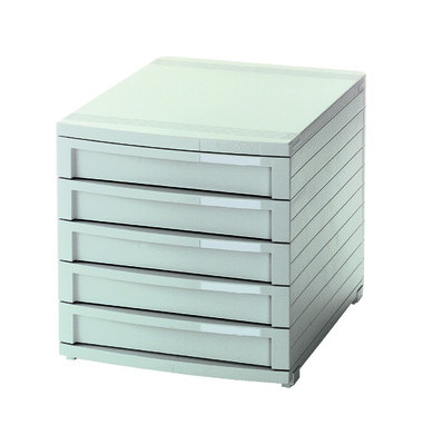 Schubladenbox Contur 1505-11 lichtgrau/lichtgrau 5 Schubladen geschlossen Schubladenbox Contur 1505-11 lichtgrau/lichtgrau 5 Schubladen geschlossen