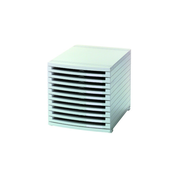 4012473151062 - CONTUR 1510-0-11 Schubladenbox Lichtgrau DIN A4 DIN B4 DIN C4 Anzahl der Schubfächer 10