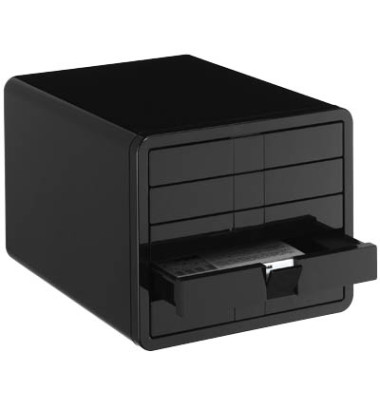 Schubladenbox iBox 1551-13 schwarz/schwarz 5 Schubladen geschlossen