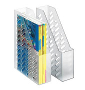 Stehsammler brillant 1602-69, A4, grau-transparent, Polystyrol, 76mm