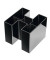 Stifteköcher Bravo 5 Fächer schwarz 109x109x90mm