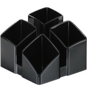 Stifteköcher Scala 4 Fächer schwarz 125x125x100
