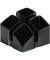 Stifteköcher Scala 4 Fächer schwarz 125x125x100