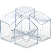 Stifteköcher Scala 4 Fächer glasklar 125x125x100