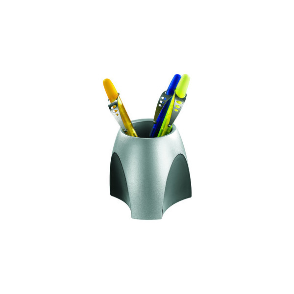 4012473275317 - Stiftehalter Delta Kunststoff Gummi Schwarz Silber 99 x 99 x 94 cm