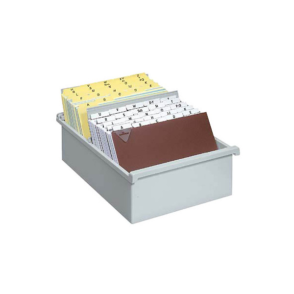 4012473965010 - Karteikasten ohne Deckel A5 für 800 Karten lichtgrau  4012473965010 HAN