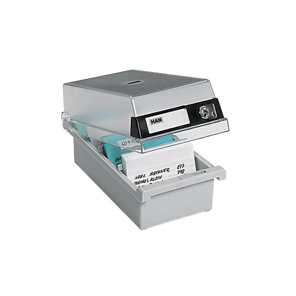 4012473967151 - - Karteikasten Special Edition 133 x 123 x 25 cm (b x h x t) din A7 quer 800 Karten Polystyrol lichtgrau 1 Stützplatte