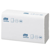 Falthandt&uuml;cher H2 Xpress Universal 150299, 21,3x23,4cm, 2-lagig, Interfold-Falz (W-Falz), wei&szlig;, Recyclingpapier